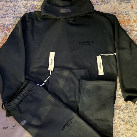 Essentials Charcoal Hoodie and Joggers Set (Hoodie+pans)